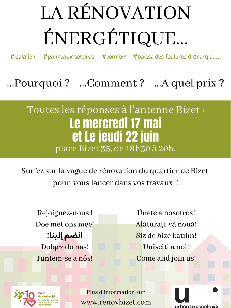 Venez assister à la presentation de l&rsquo;étude de quartier Bizet&nbsp;!